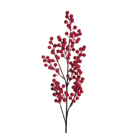 Lot de 24 - Tige artificielle de baies d'ilex, 73 cm - rouge 