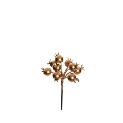 Lot de 96 - Pic artificiel de mini églantier, 12,5 cm - or 