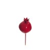 Lot de 48 - Pic artificiel de grenade, D. 6 cm, 15 cm - rouge 