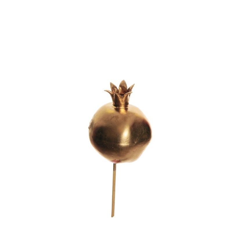 Lot de 48 - Pic artificiel de grenade, D. 6 cm, 15 cm - or 