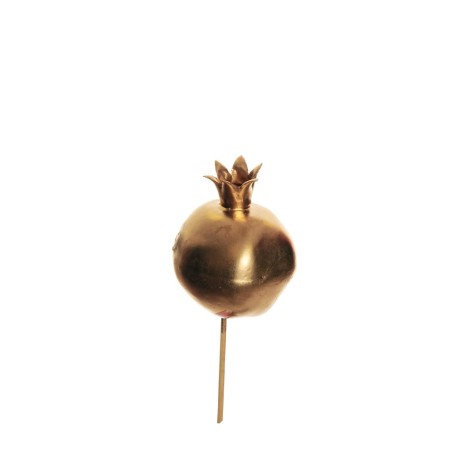 Lot de 48 - Pic artificiel de grenade, D. 6 cm, 15 cm - or 