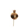 Lot de 48 - Pic artificiel de grenade, D. 6 cm, 15 cm - or 