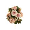 Lot de 10 - Demi-buisson artificiel de dahlia et hortensia X11, 51 cm - rose 