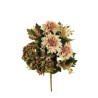 Lot de 10 - Demi-buisson artificiel de dahlia et hortensia X11, 51 cm - écru vert 