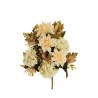 Lot de 10 - Demi-buisson artificiel de dahlia et hortensia X11, 51 cm - crème chair 