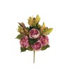 Lot de 12 - Demi-buisson artificiel de pivoine et hortensia X7, 51 cm - violet lilas 