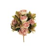 Lot de 10 - Demi-buisson artificiel de pivoine et hortensia X11, 51 cm - rose mauve 