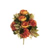 Lot de 10 - Demi-buisson artificiel de pivoine et hortensia X11, 51 cm - orange 