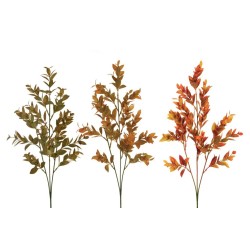 Lot de 24 - Tige artificielle de myrte X3, 73 cm - orange vert marron 