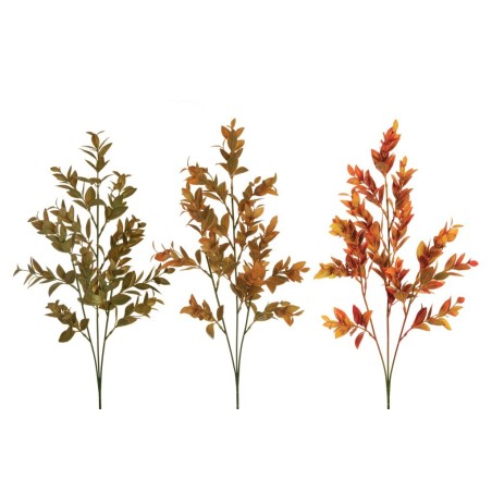 Lot de 24 - Tige artificielle de myrte X3, 73 cm - orange vert marron 