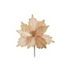Lot de 24 - Pic artificiel de poinsettia velours, D. 22 cm, 26 cm - rose 