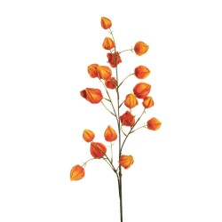 Lot de 24 - Tige artificielle de physalis, 98 cm - orange 