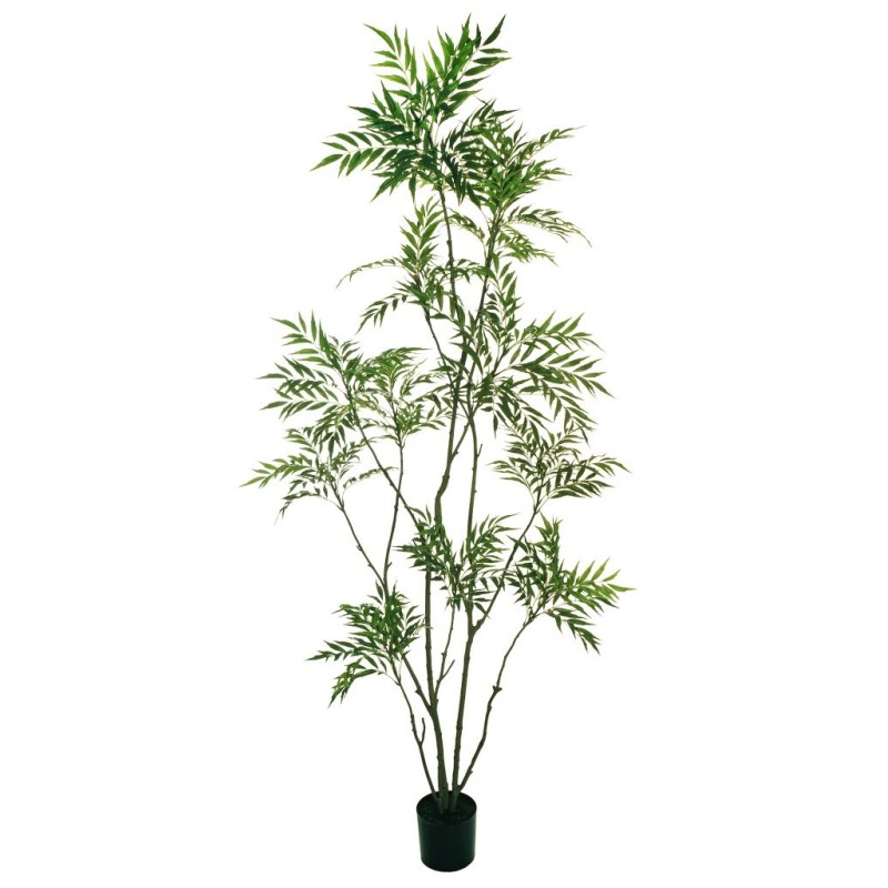 Plante artificielle de berberis toucher réel en pot, 240 cm - vert 