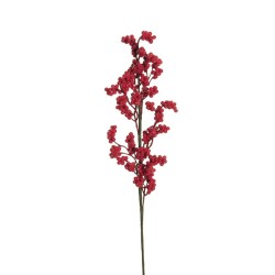 Lot de 24 - Tige artificielle de mini baies, 56 cm - rouge 
