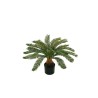 Lot de 4 - Plante artificielle de cycas anti-UV en pot, 60 cm - vert 
