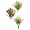 Lot de 24 - Buisson artificiel de chardons floqués X7, 38 cm - rose violet jaune 