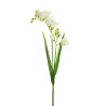 Lot de 24 - Tige artificielle de frésia X2, 59 cm - blanc 