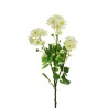 Lot de 12 - Tige artificielle de chrysanthème X3, 78 cm - blanc 