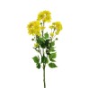 Lot de 12 - Tige artificielle de chrysanthème X3, 78 cm - jaune 