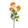 Lot de 12 - Tige artificielle de chrysanthème X3, 78 cm - orange 