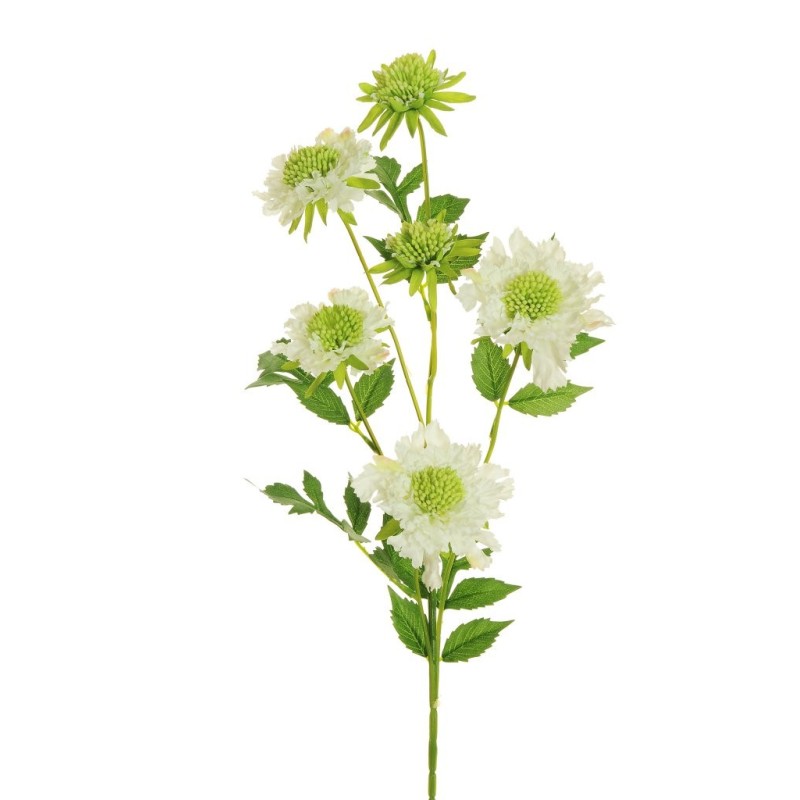Lot de 12 - Tige artificielle de scabiosa, 76 cm - blanc 
