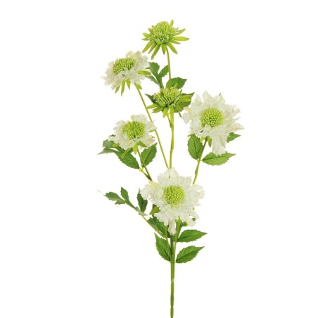 Lot de 12 - Tige artificielle de scabiosa, 76 cm - blanc 