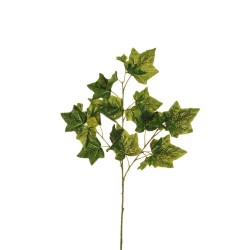 Lot de 24 - Tige artificielle de lierre toucher réel X3, 69 cm - vert 
