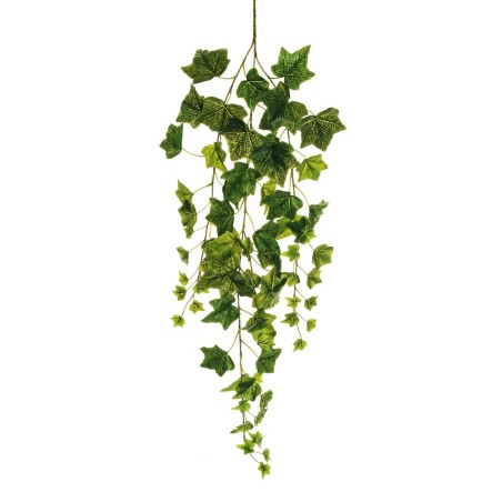 Lot de 12 - Tige suspendue artificielle de lierre toucher réel X3, 105 cm - vert 
