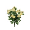 Lot de 24 - Mini buisson artificiel de renoncules X9, 41 cm - crème 
