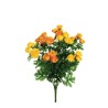 Lot de 24 - Mini buisson artificiel de renoncules X9, 41 cm - jaune orange 
