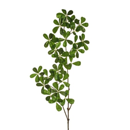Lot de 6 - Branche artificielle de schefflera toucher réel X2, 117 cm - vert 