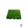 Lot de 5 - Tapis artificiel de fougère et bougainvillier anti-UV, 100 x 100 cm - vert et fleurs blanches 