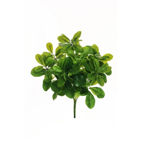 Lot de 8 - Buisson artificiel de pittosporum toucher réel X7, 40 cm - vert 