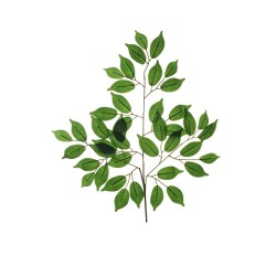 Lot de 480 - Tige artificielle de ficus benjamin X3, 59 cm - vert 
