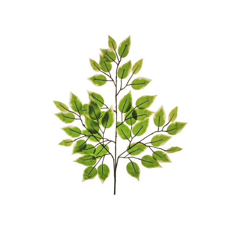 Lot de 480 - Tige artificielle de ficus benjamin toucher réel X3, 59 cm - panaché 