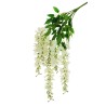 Lot de 8 - Buisson suspendu artificiel de glycine X7, 79 cm - blanc 