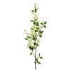 Lot de 12 - Longue tige artificielle de fleurs de pommier toucher réel X2, 126 cm - blanc 
