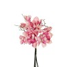 Lot de 12 - Bouquet artificiel de magnolia X3, 48 cm - rose violet 