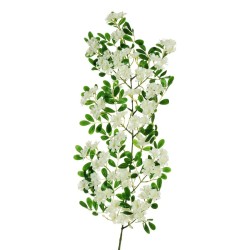 Lot de 4 - Branche suspendue artificielle d'aubépine géante toucher réel X7, 160 cm - blanc 