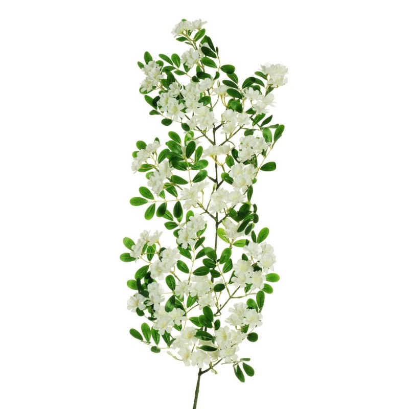 Lot de 4 - Branche suspendue artificielle d'aubépine géante toucher réel X7, 160 cm - blanc 