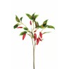 Lot de 12 - Tige artificielle de piments X2, 68 cm - rouge 