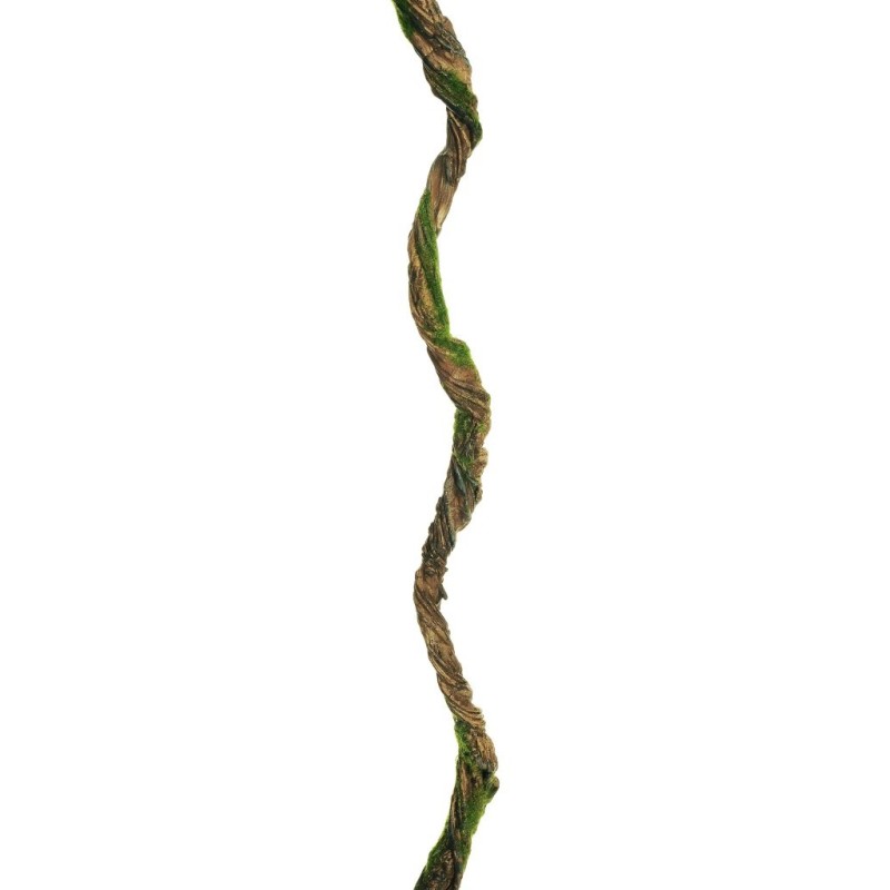 Lot de 24 - Petite liane artificielle en spirale avec mousse, 130 cm - marron vert 