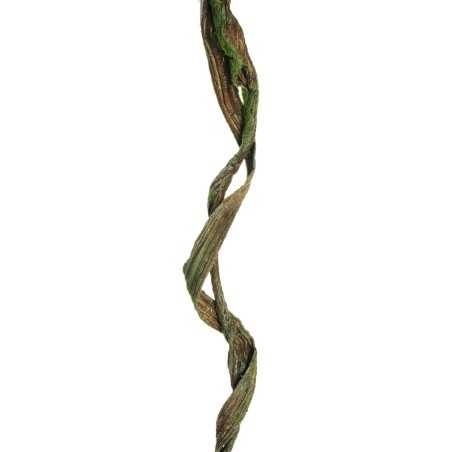 Lot de 24 - Liane artificielle double spirale avec mousse, 160 cm - marron vert 
