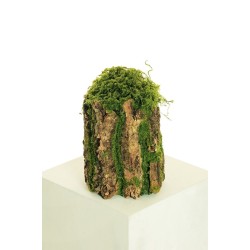 Lot de 12 - Tronc artificiel moyen d'écorce avec mousse souple, 26 cm - vert marron 