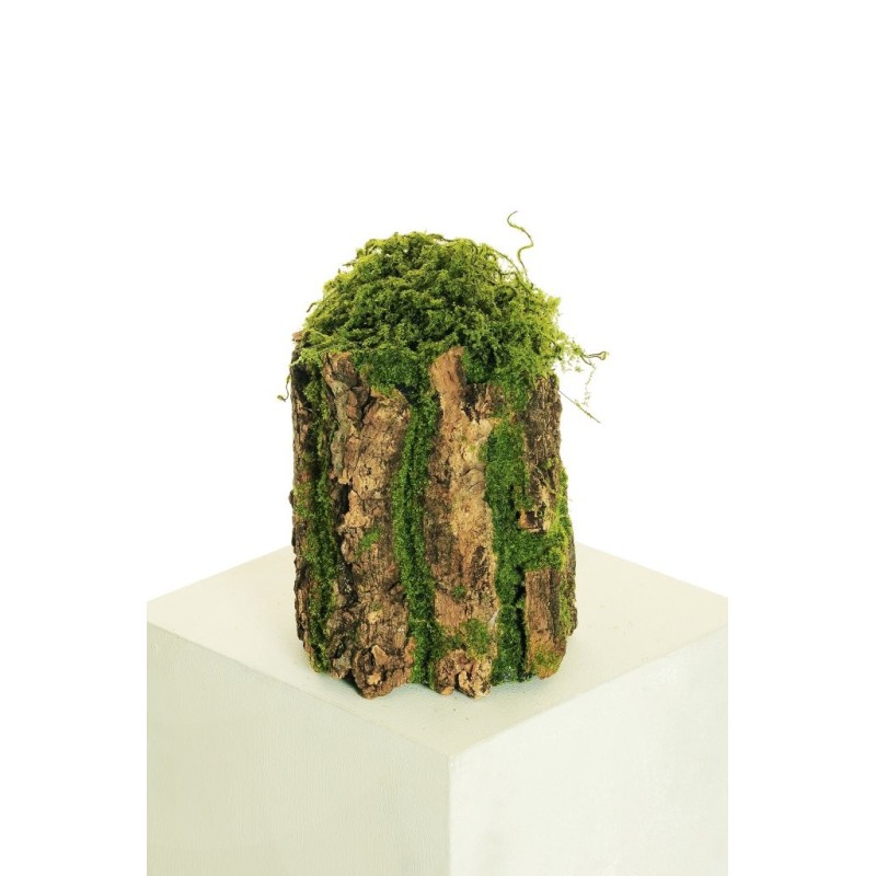 Lot de 12 - Tronc artificiel moyen d'écorce avec mousse souple, 26 cm - vert marron 