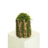 Lot de 12 - Tronc artificiel moyen d'écorce avec mousse souple, 26 cm - vert marron 