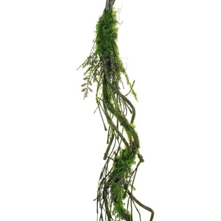 Lot de 24 - Bouquet artificiel de liane avec mousse, 150 cm - vert marron 