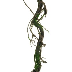 Lot de 20 - Liane artificielle souple en spirale avec mousse, 200 cm - marron vert 