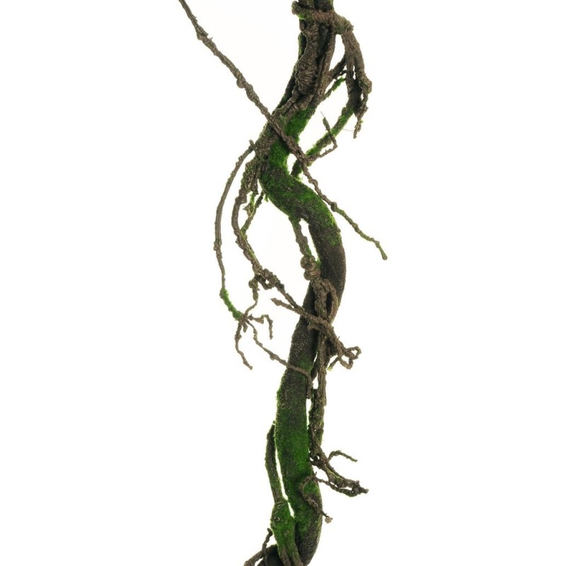 Lot de 20 - Liane artificielle souple en spirale avec mousse, 200 cm - marron vert 