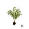 Lot de 4 - Palmier areca artificiel anti-UV en pot, 100 cm - vert 